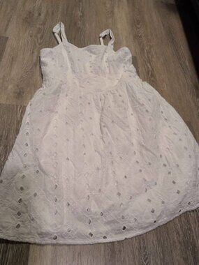 Abercrombie Kids White Eyelet Dress 11/12